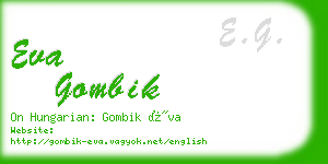 eva gombik business card